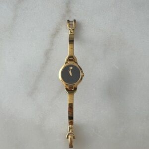 Movado Bangle Gold and Black Watch